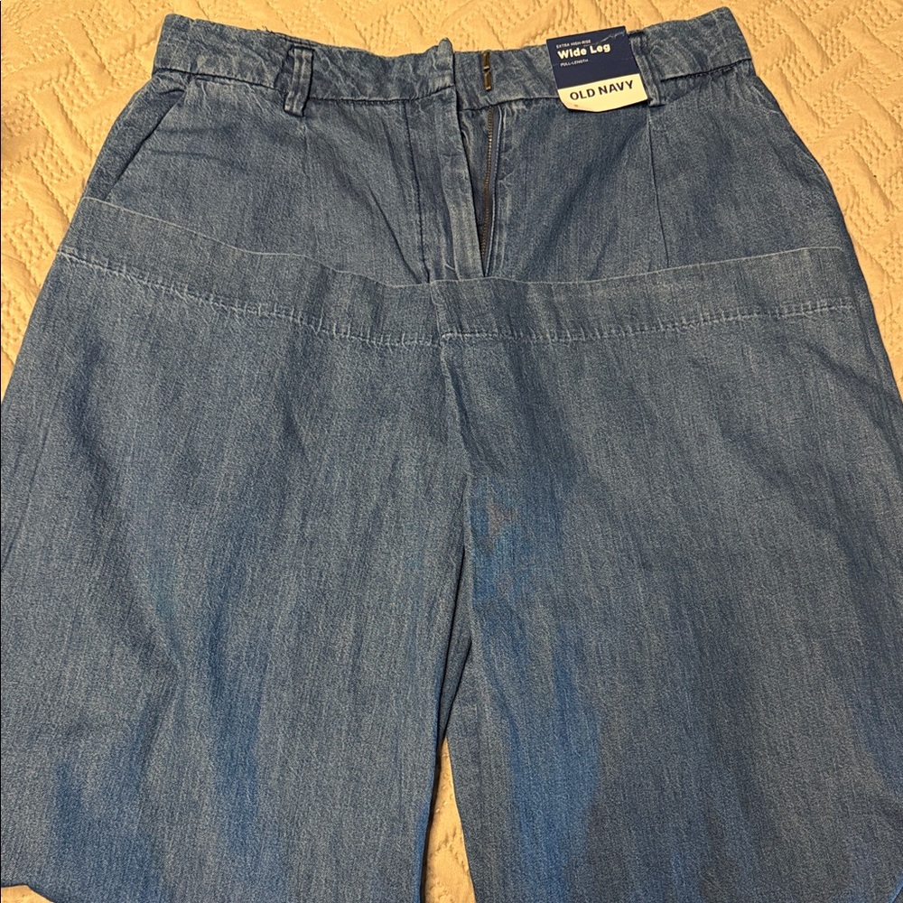 Old Navy X High Rise Taylor Trouser Wide Leg Jeans - Adjustable Waist